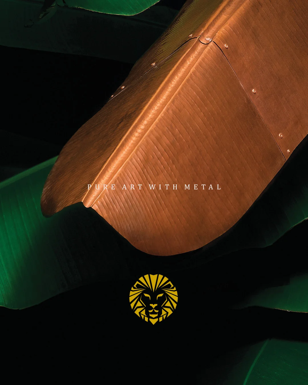 Hekur Hand hamerd copper banana leaf